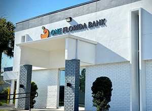 Picture of the front of the One Florida Bank Oviedo branch